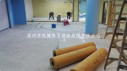 pvc铺设,PVC地板,pvc地胶铺设,自流平,深圳市悦健体育